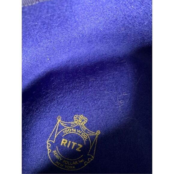 Vintage Rits Henry Pollak blue mid century women's hat with mesh mint condition - Picture 5 of 5